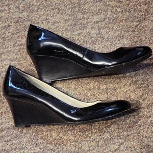Calvin Klein Elegant Black Wedge Heeled Shoes